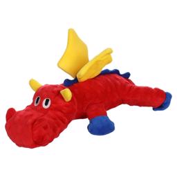 Flamingo Squeaky Crinkle Dragon Bamse i Rød